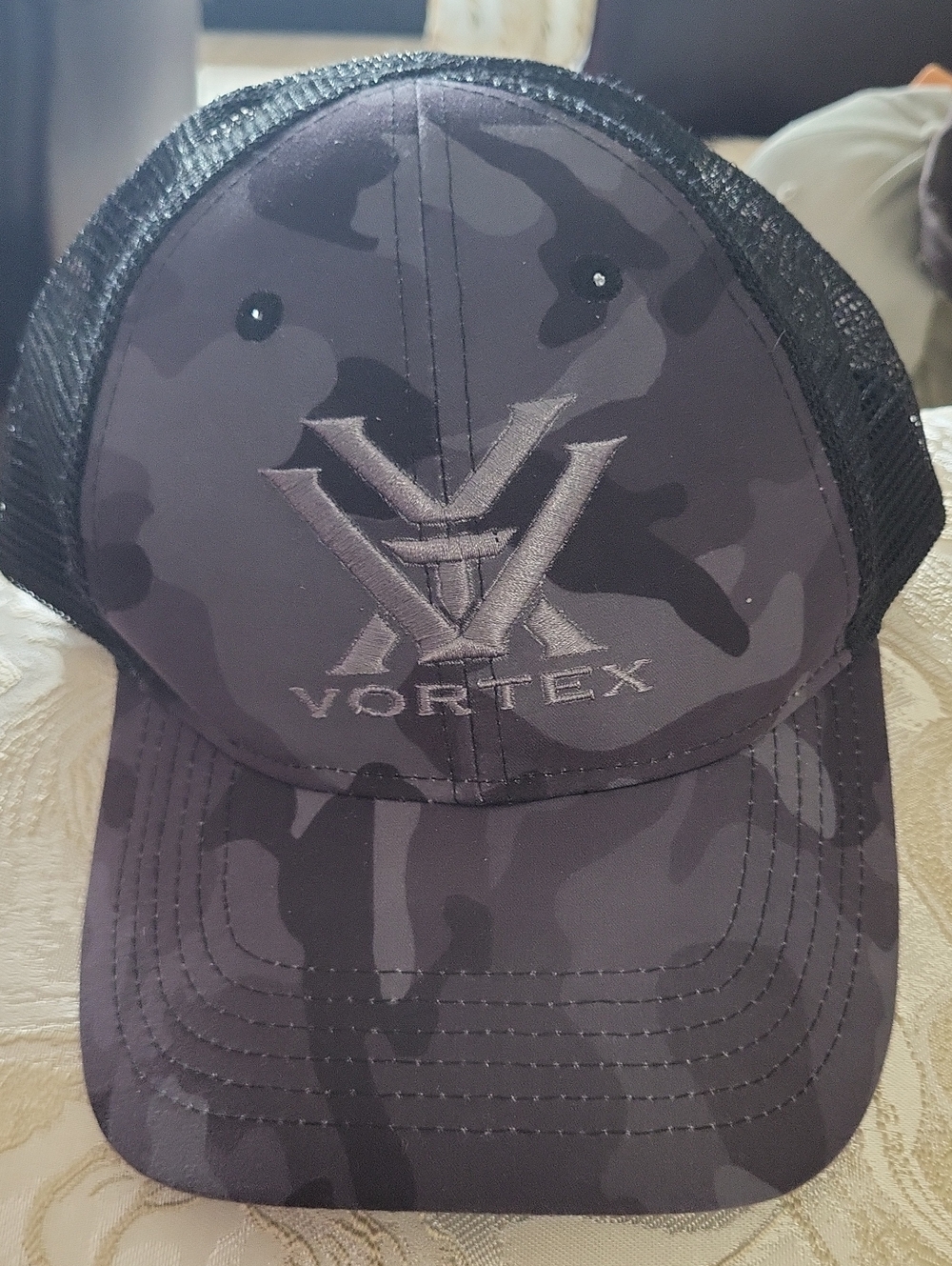 Vortex Men's Black Camo Mesh-Back Trucker Cap